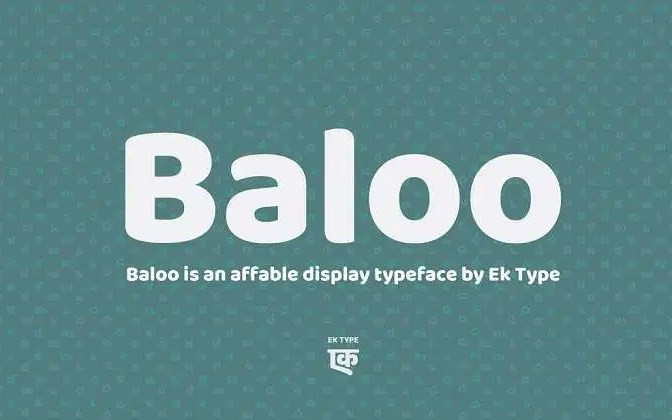Baloo Sans Serif Font