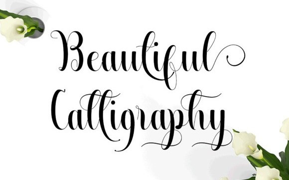 Beautiful Calligraphy Typeface