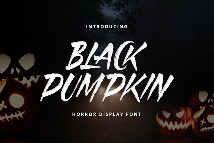 Black Pumpkin Brush Font