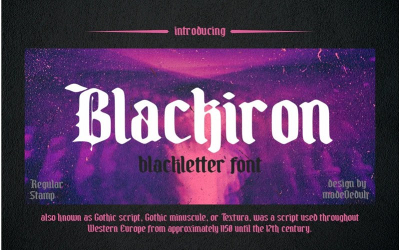 Blackiron Blackletter Font