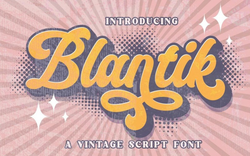 Blantik Script Font