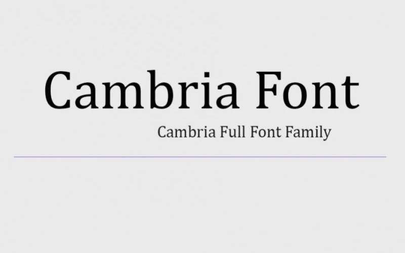 Cambria Serif Font
