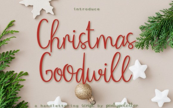 Christmas Goodwill Script Font