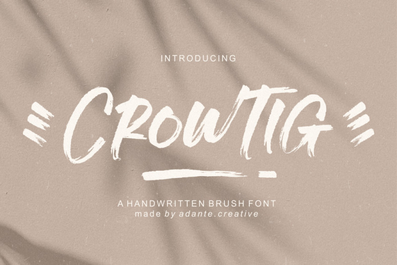 Crowtig Brush Font