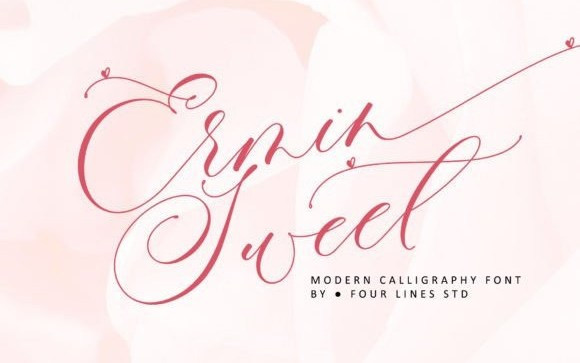 Ermin Sweet Calligraphy Font