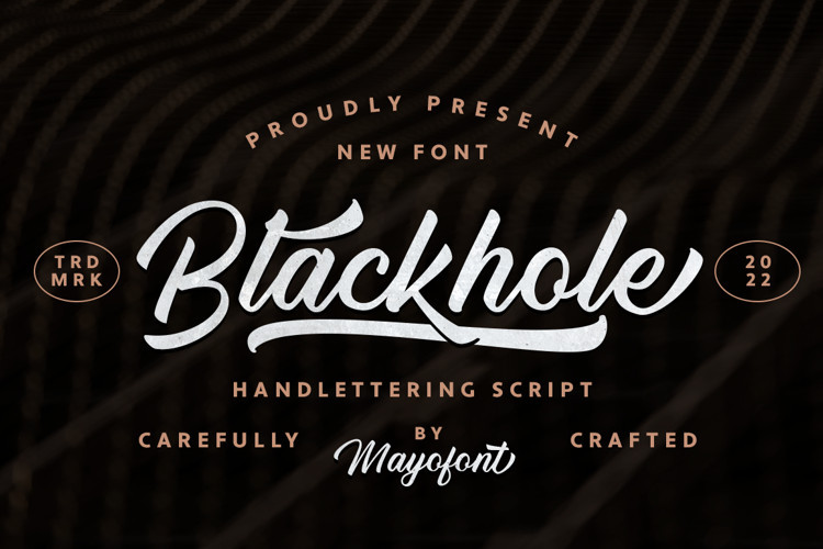 Blackhole Calligraphy Font