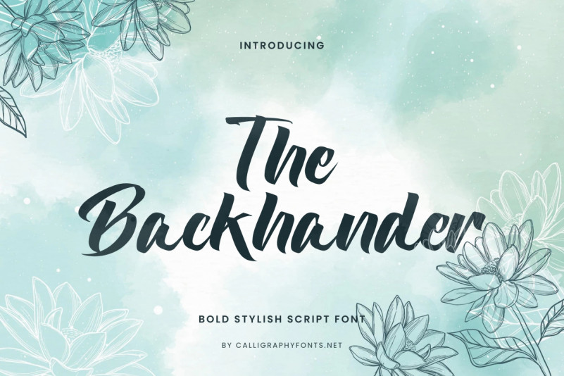 The Backhander Brush Font
