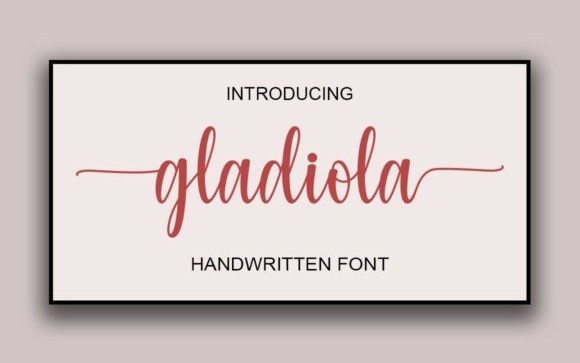 Gladiola Calligraphy Font