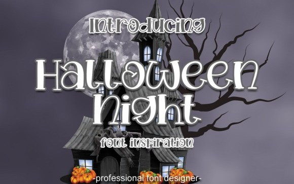Halloween Night Display Font