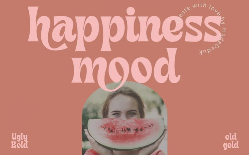 Happiness Mood Display Font