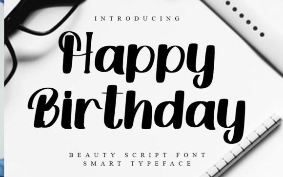 Happy Birthday Handwritten Font