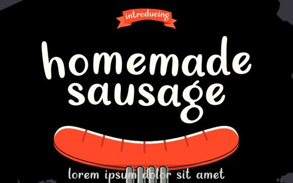 Homemade Sausage Display Font