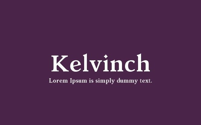 Kelvinch Serif Font