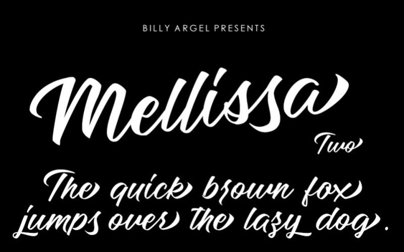 Mellissa Two Script Font