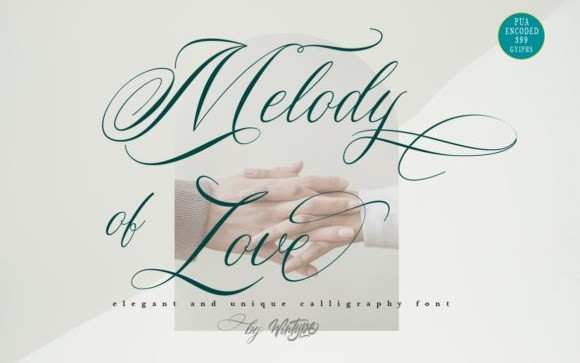 Melody Of Love Calligraphy Font