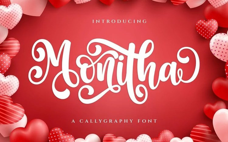 Monitha Calligraphy Typeface