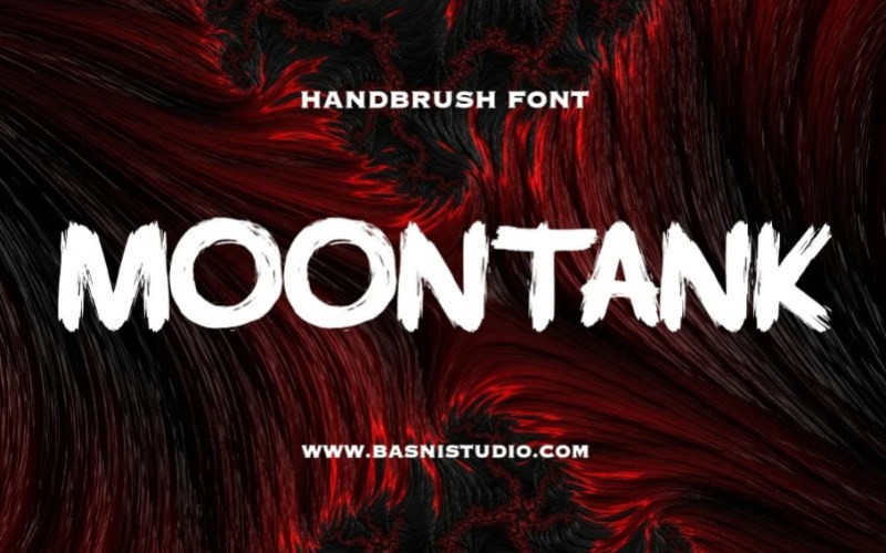 Moontank Brush Font