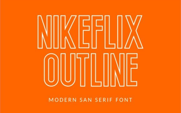 Nikeflix Outline Display Font
