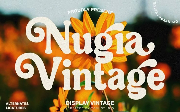 Nugia Vintage Display Font