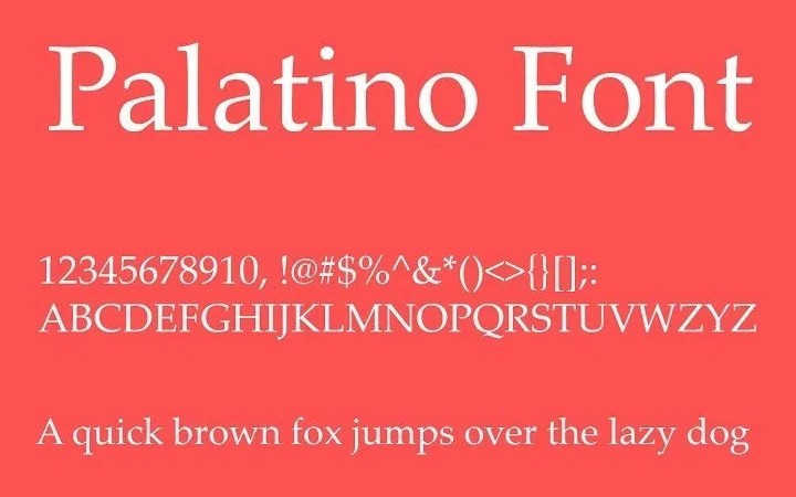 Palatino Serif Font