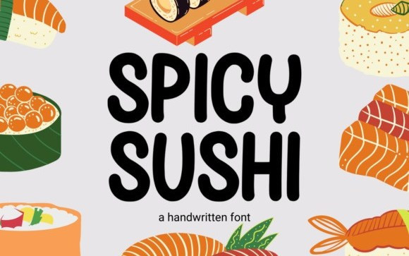 Spicy Sushi Display Font