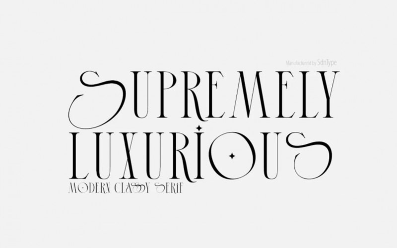 Supremely Luxurious Serif Font