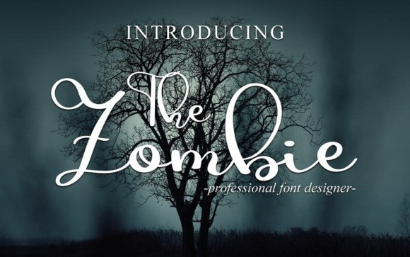 The Zombie Calligraphy Font