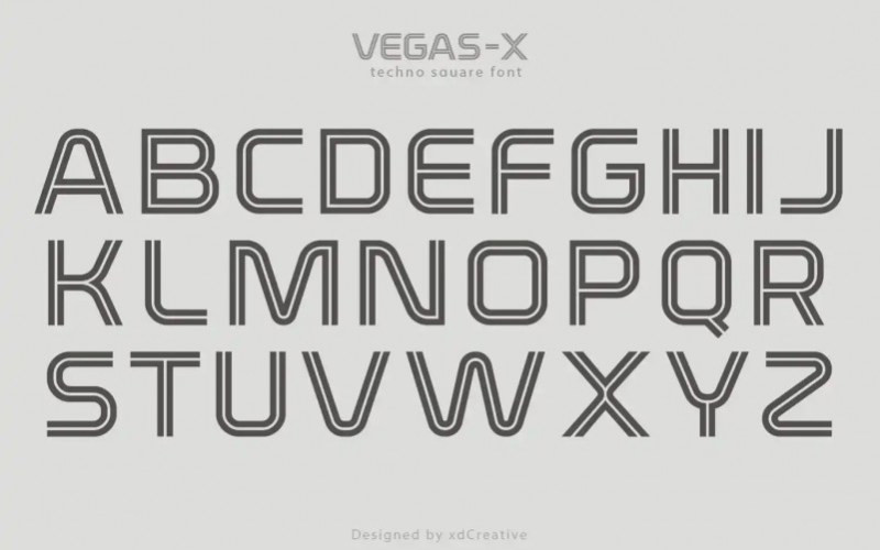 Vegas-X Display Font