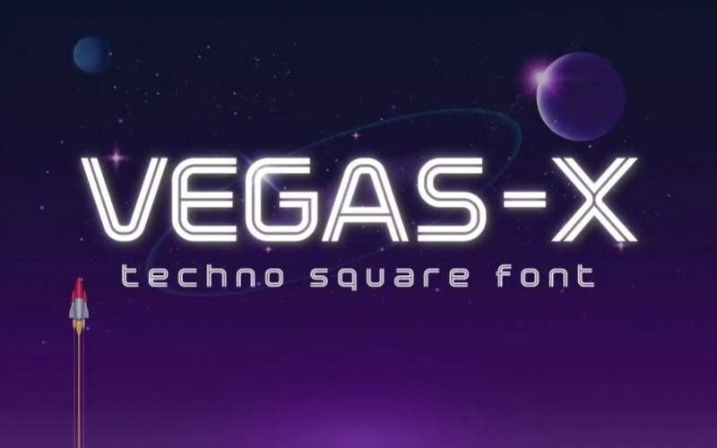 Vegas-X Display Font