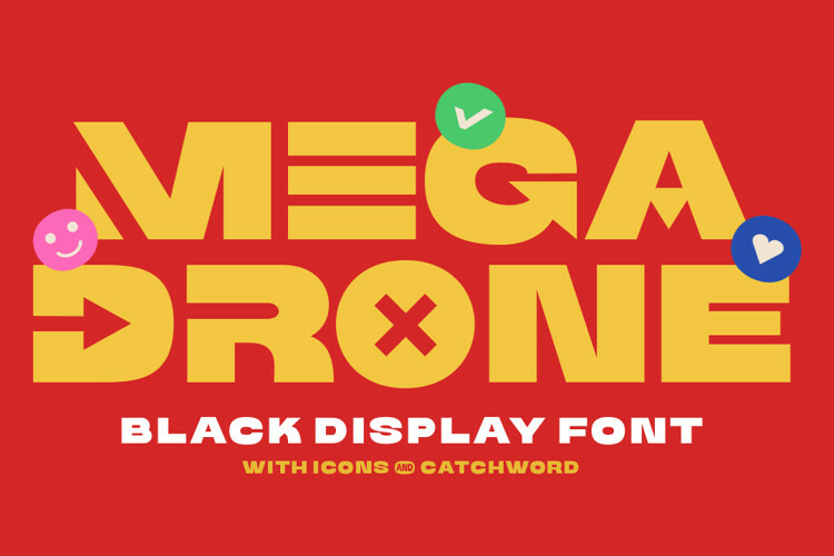 Mega Drone Display Font
