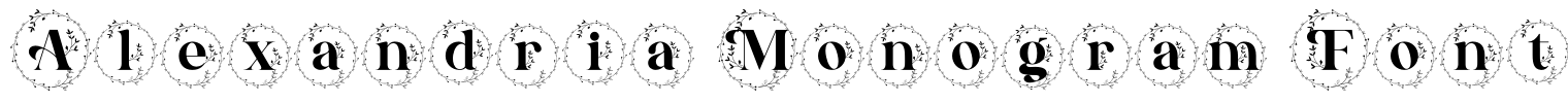 Alexandria Monogram Font