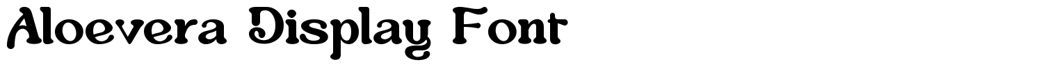 Aloevera Display Font