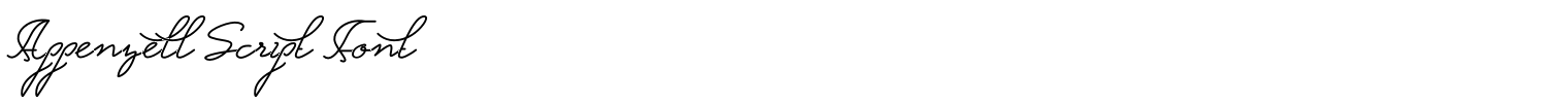 Appenzell Script Font