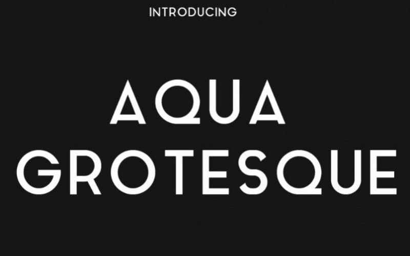 Aqua Grotesque Font