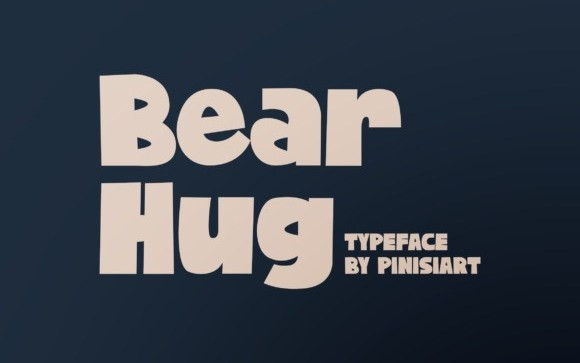 Bear Hug Display Font
