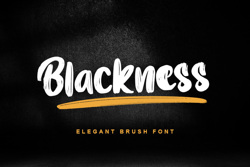 Blackness Brush Font