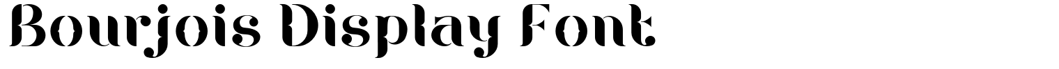 Bourjois Display Font
