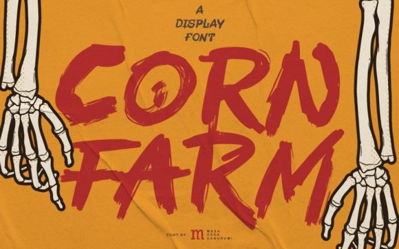 Corn Farm Brush Font