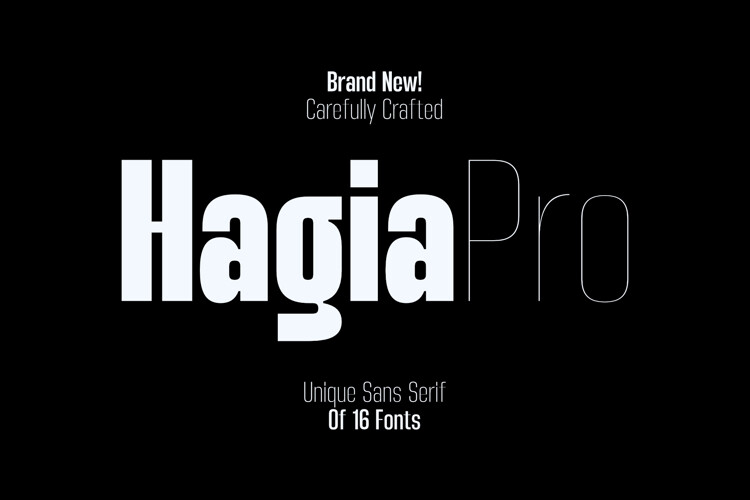 Hagia Pro Sans Serif Font