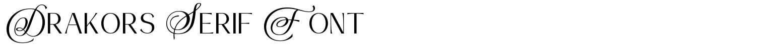 Drakors Serif Font