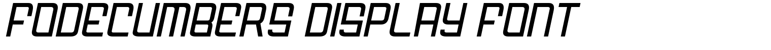 Fodecumbers Display Font