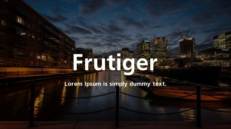 Frutiger Sans Serif Font