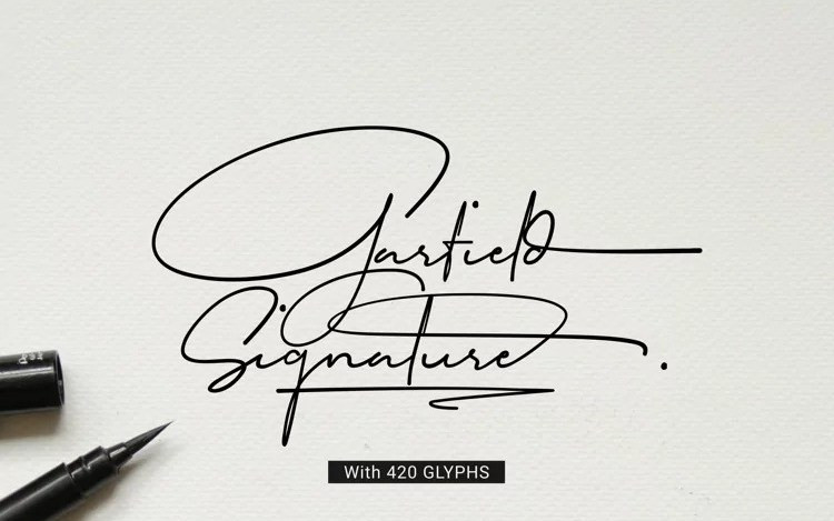 Garfield Signature Font