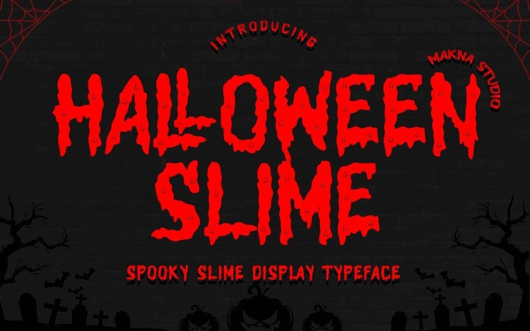 Halloween Slime Display Font