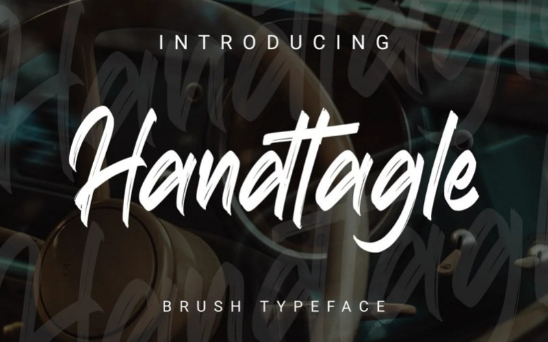 Handtagle Brush Font