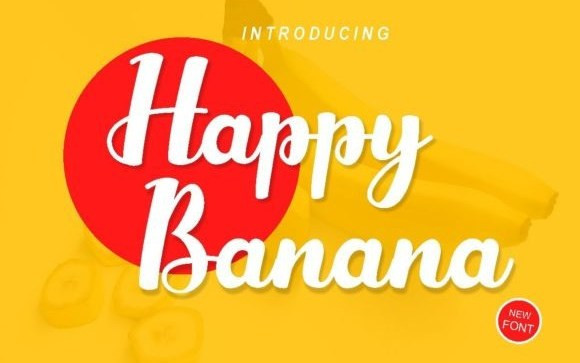 Happy Banana Script Font