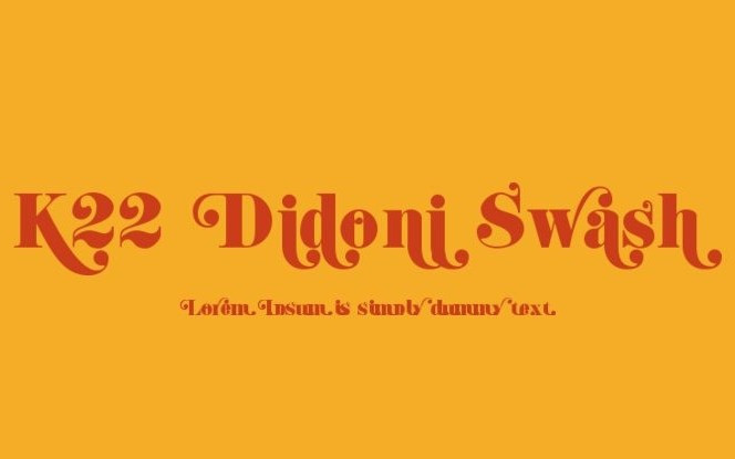 K22 Didoni Serif Font