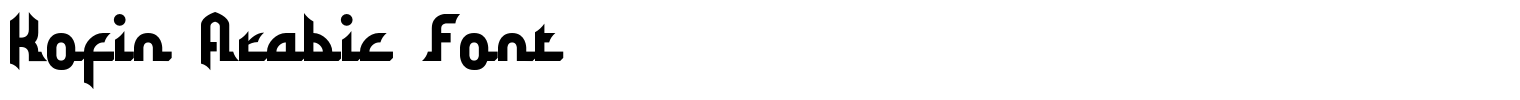 Kofin Arabic Font