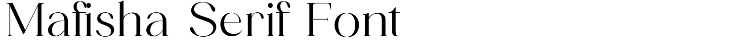 Mafisha Serif Font