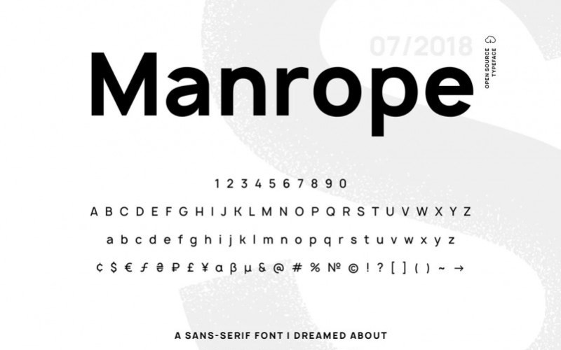 Manrope Sans Serif Font